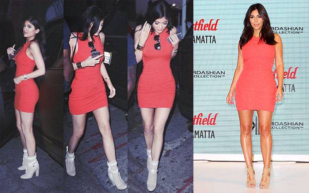 kylie-jenner-kim-kardasian-gemeas-looks-iguais