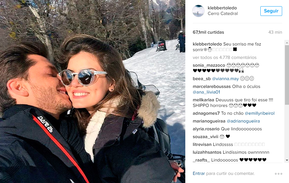 Klebber Toledo se declara para Camila Queiroz. Tá rolando?