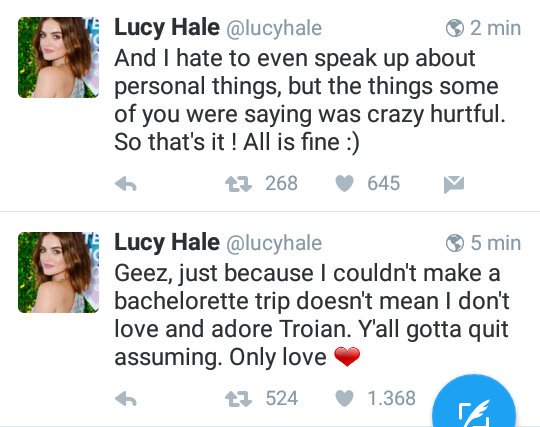 lucy-hale-tweet-deletado Tweets deletados da Lucy Hale