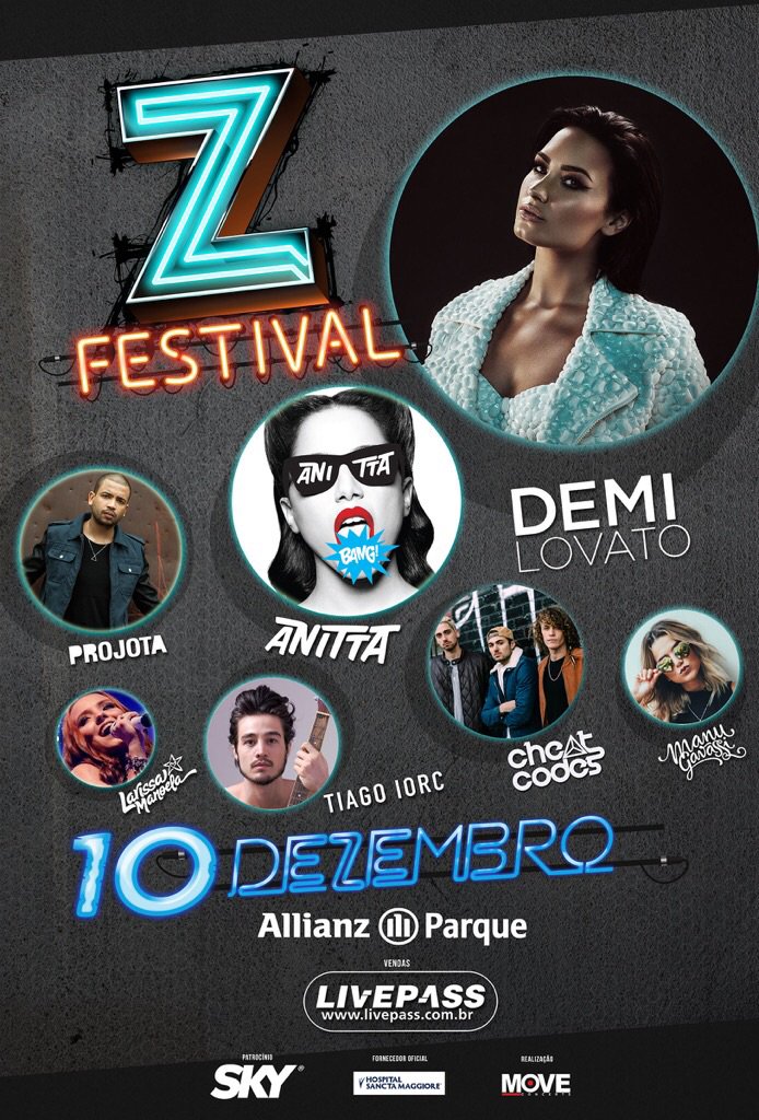 Demi Lovato substitui Selena Gomez no Z Festival