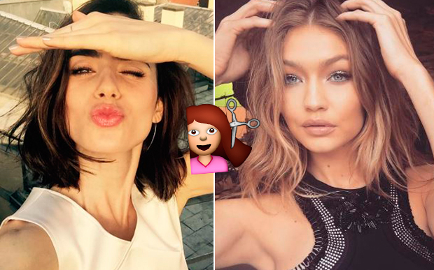 Gigi Hadid e Lily Collins estão de franjinha!