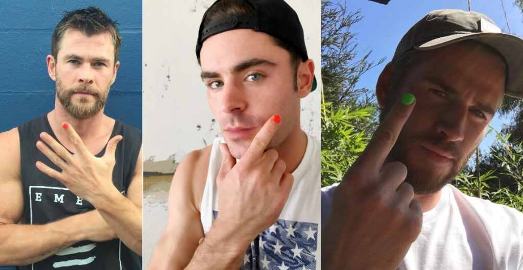 Por que Zac Efron, Liam Hemsworth e outros estão pintando a unha?