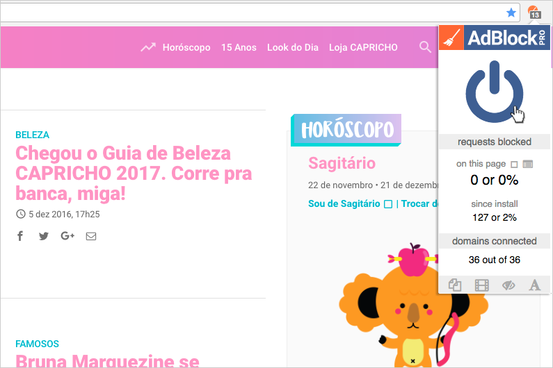 Como desabilitar o AdBlock Pro