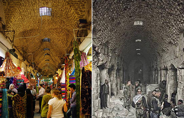 Série fotográfica mostra Aleppo antes e depois da guerra