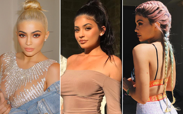 Famosas coque rabo trança kylie jenner