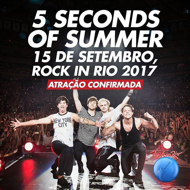 5 Seconds of Summer e Fergie vão se apresentar no Rock in Rio