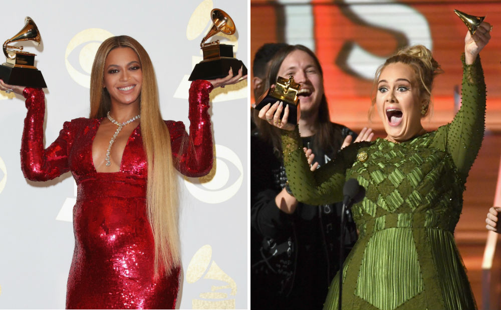 adele-beyonce-grammy-2017 Getty Images