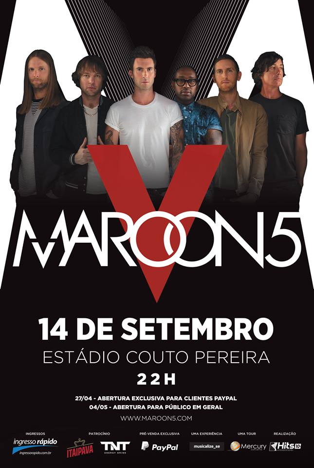 Maroon 5 anuncia novo show no Brasil antes do Rock in Rio