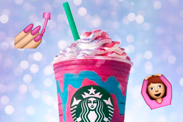 Cabelo e unha inspirados no frappuccino de unicórnio? Existem!