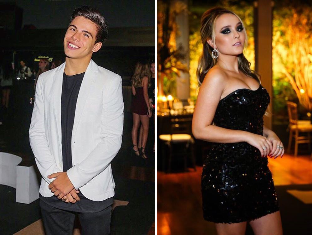 Lari Manoela e Thomaz Costa não se desgrudaram em festa