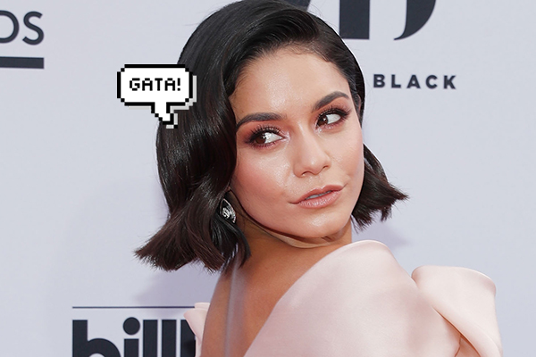 Vanessa Hudgens usa gatinho colorido e diferentão. Que poder!