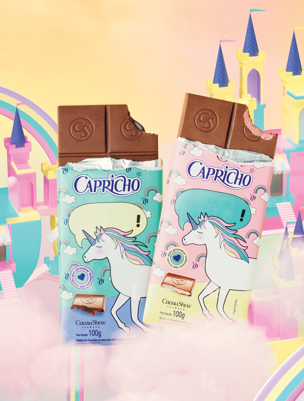 Os chocolates de unicórnio CAPRICHO + Cacau Show são mágicos!