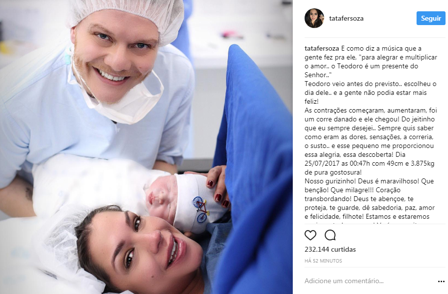 Nasce o filho de Thais Fersoza e Michel Teló: “Nosso gurizinho!”