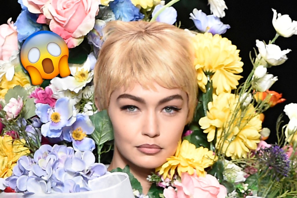 Gigi Hadid se transformou em um buquê de flores na passarela. Oi?