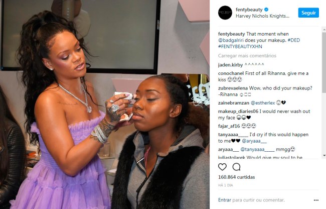 rihanna maquia fas fenty beauty