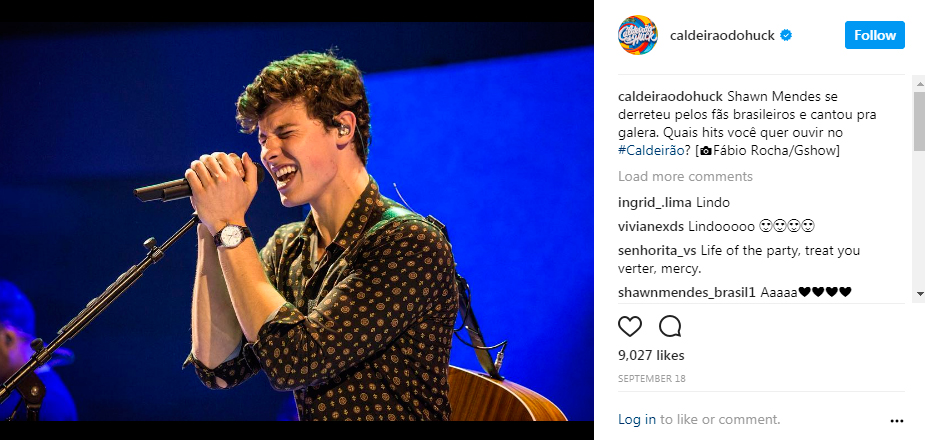 shawn mendes caldeirao do huck