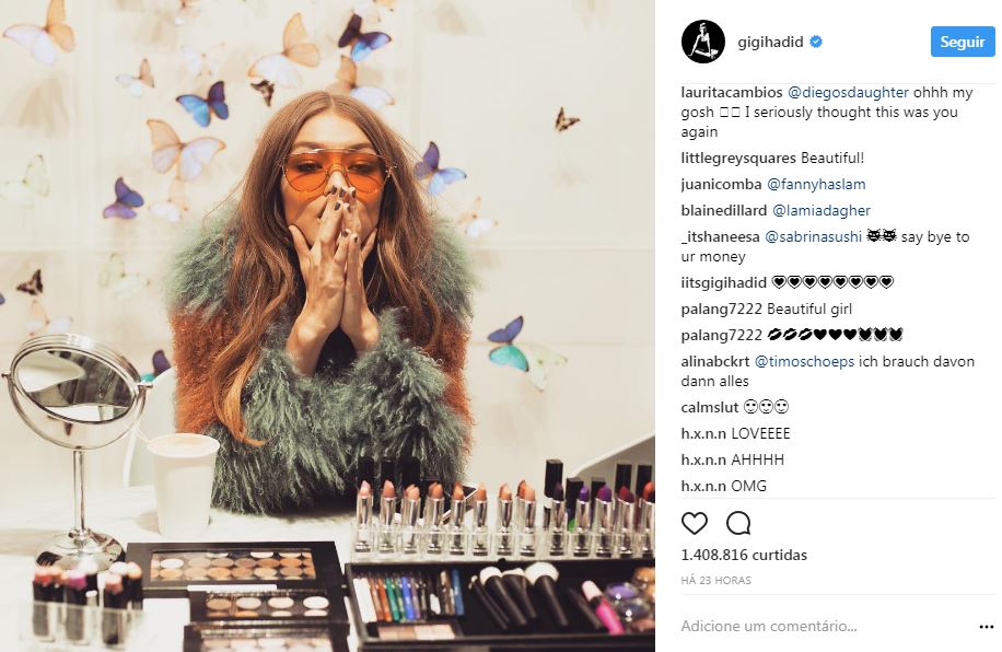 Gigi Hadid lançou sua primeira paleta de make – e já esgotou!