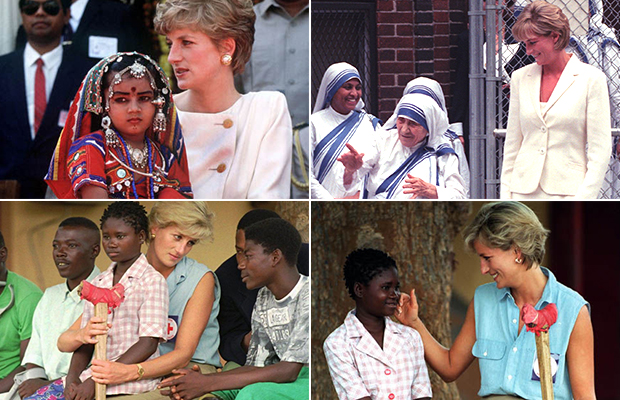 Lady Di em viagens humanitárias