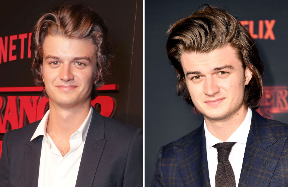 Joe Keery na premiere da 1a e 2a temporada de Stranger Things