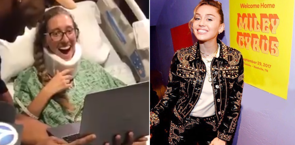 Miley Cyrus manda mensagem fofa para vítima de atentado em Vegas