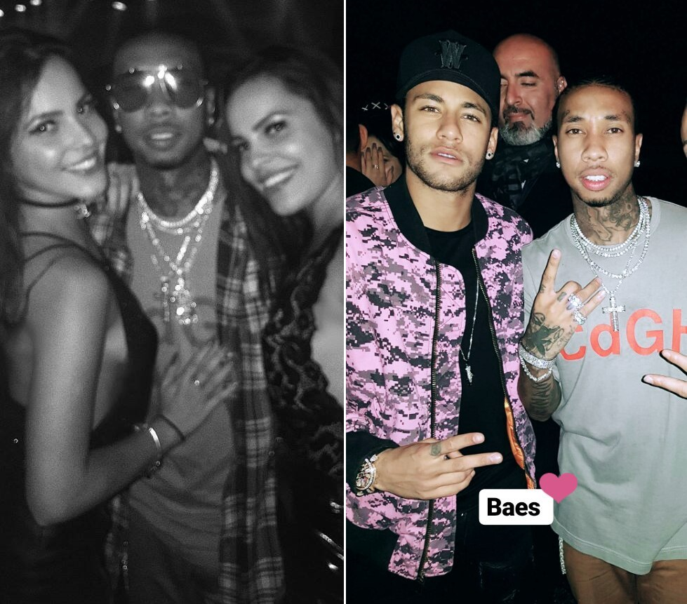 Emilly e Mayla Araújo curtem show de Tyga com Neymar em Paris