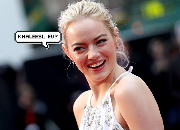 Longo e loiro: Emma Stone aparece com cabelo à la Khaleesi