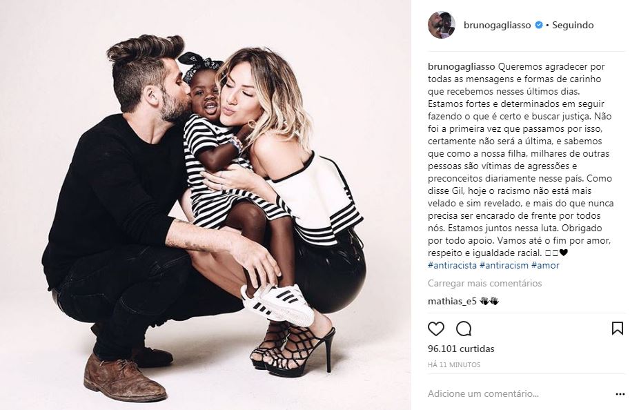 Gio Ewbank e Bruno Gagliasso: “Determinados em buscar justiça”