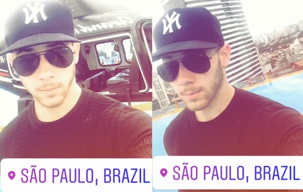 Nick Jonas chega ao Brasil e é cercado por fãs em São Paulo