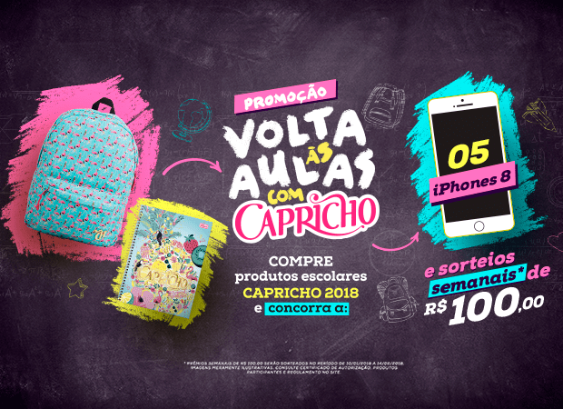 Promoção Volta às Aulas com CAPRICHO: concorra a iPhones 8!