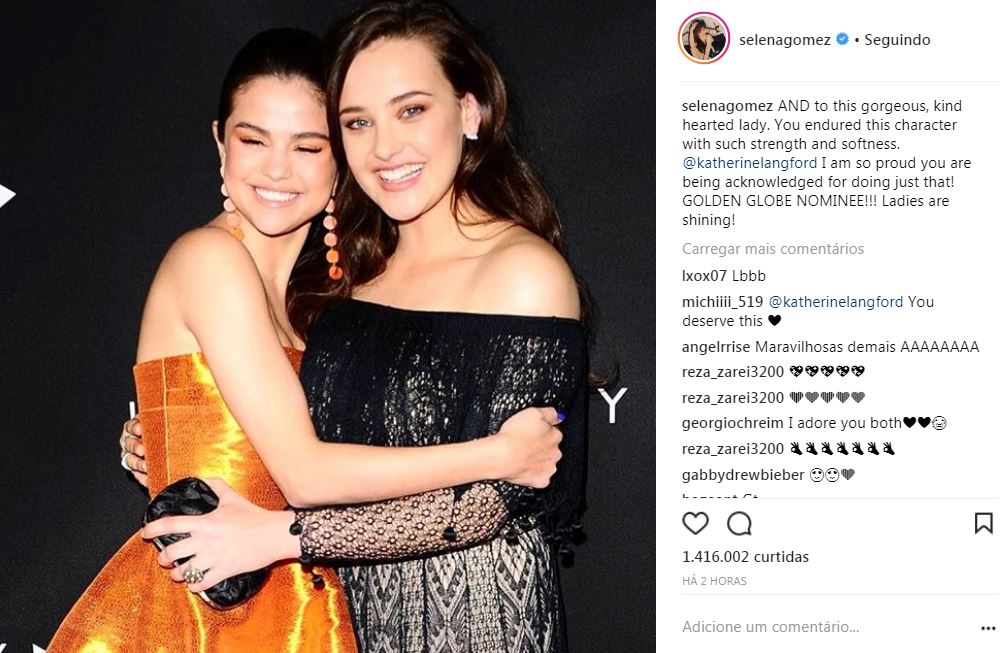 Katherine Langford ganha homenagem fofa de Selena Gomez no Insta