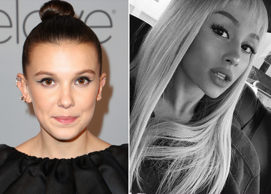 Fofa! Ariana Grande elogiou Millie Bobby Brown no Globo de Ouro