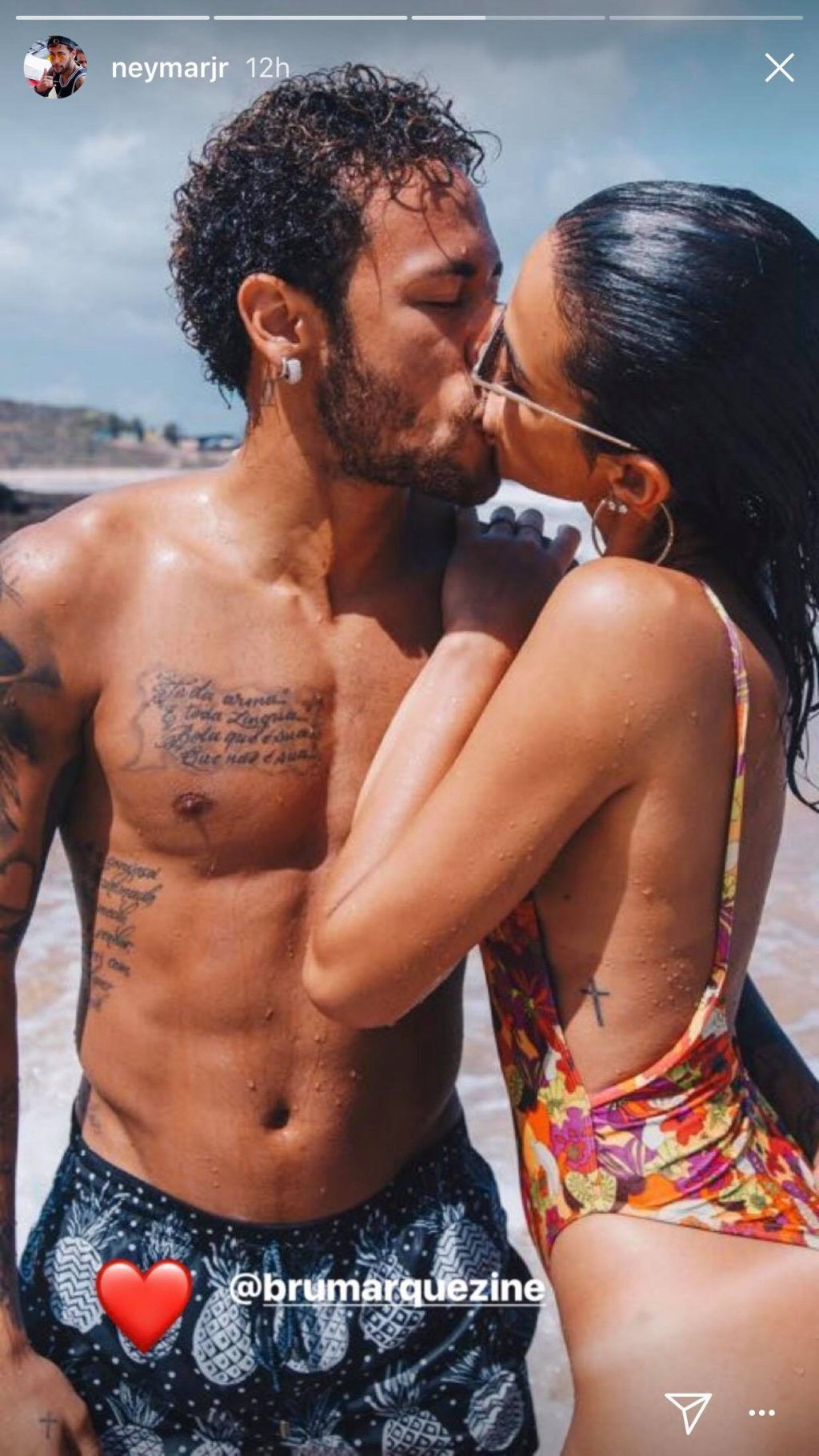 Neymar relembra começo de namoro com Bruna: “deu em cima de mim”