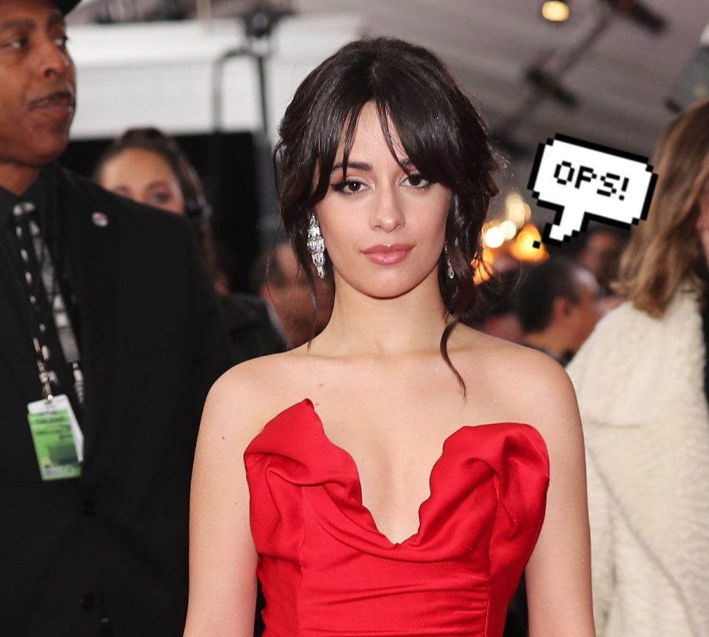 Camila Cabello precisou arrumar o look do red carpet no Grammy