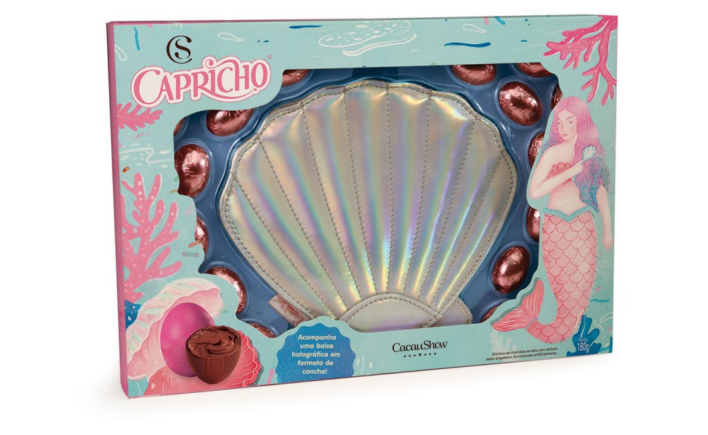 Páscoa: ovinhos da CAPRICHO + Cacau Show vêm com bolsa de sereia