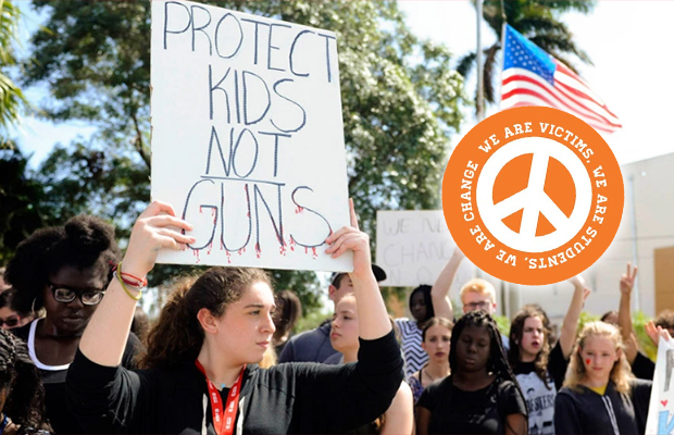 Alunos protestam contra armas de fogo na #NationalSchoolWalkout