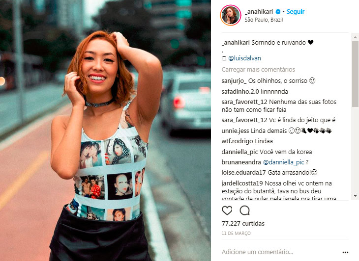 Ela está morena? Tem fã perdido com a cor do cabelo da Ana Hikari…