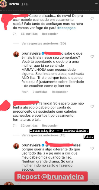 Bruna-Vieira-criticada-escova-cabelo-Kéfera-defende Bruna-Vieira-criticada-escova-cabelo-Kéfera-defende