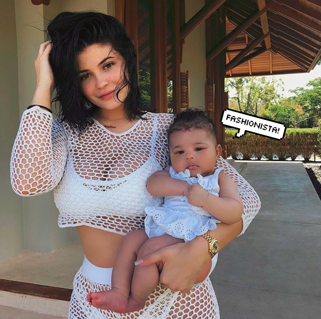 Com três meses, Stormi Webster já provou que vai ser muito estilosa