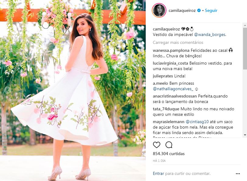 camila-queiroz-look-casamento vestido de noiva da atriz camila queiroz em seu casamento no civil