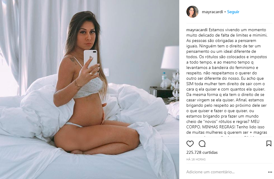 Mayra Cardi rebate críticas após fazer pedido inusitado sobre a gravidez