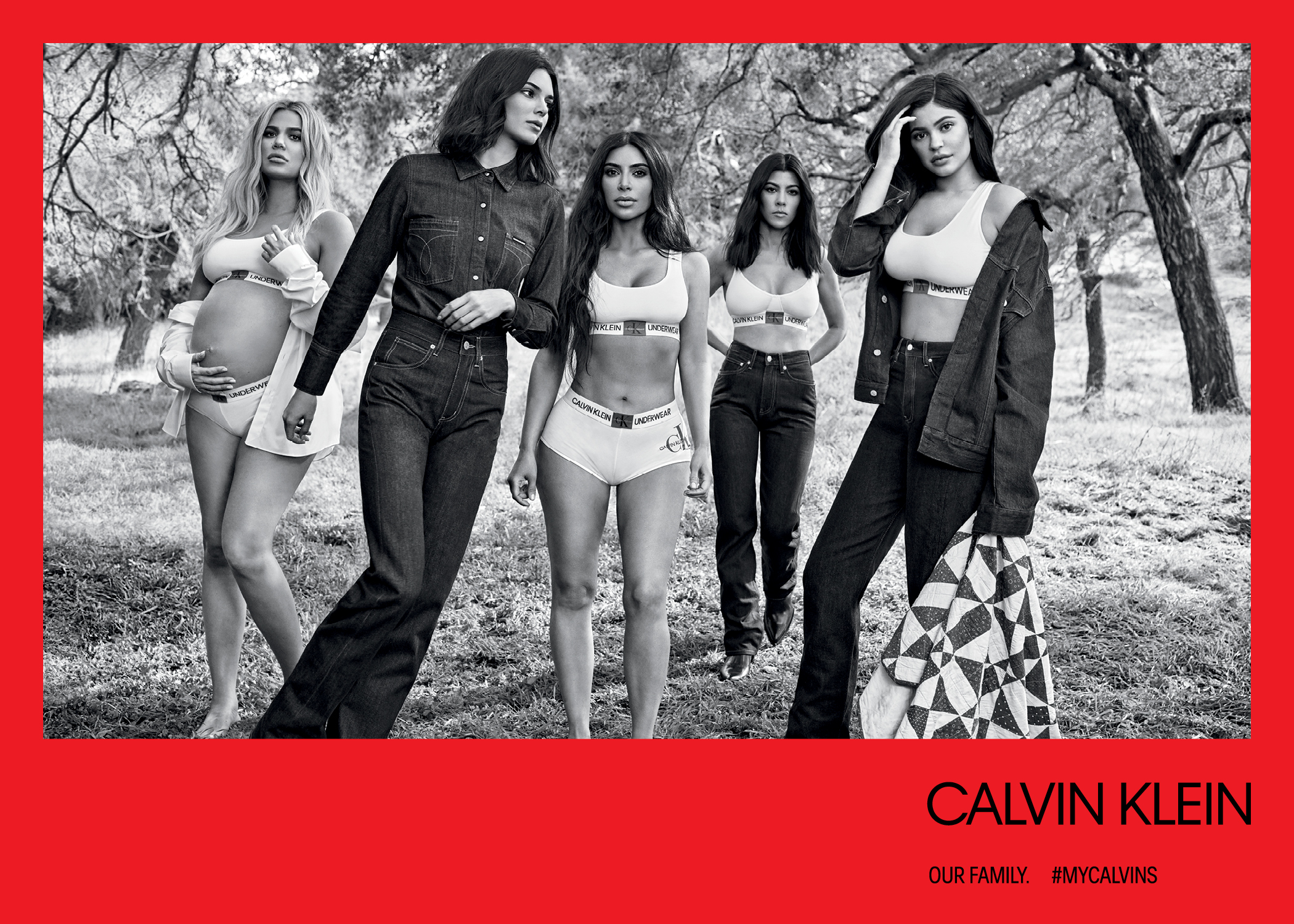kardashian-jenner-calvin-klein As irmãs Kardashian Jenner na campanha #MYCALVINS.