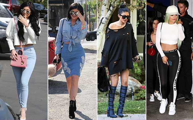 2015- no street style: Kim ou Kylie? As duas irmãs usaram produções bem parecidas neste ano e as peças esportivas começaram a aparecer com bastante força no street style: 2015 foi o ano da legging!