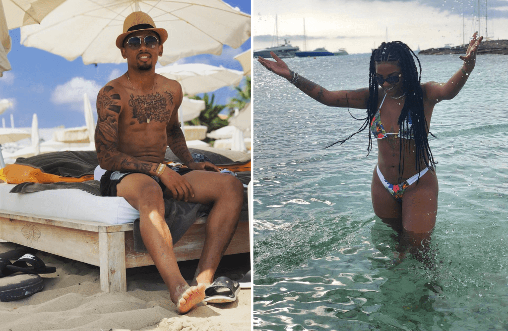 Ludmilla e Gabriel Jesus aproveitaram um tempo juntos em Ibiza