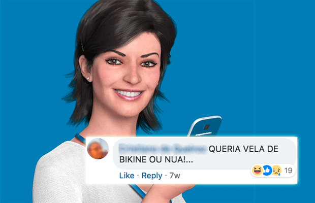 Até a vendedora virtual da Magazine Luiza está sendo assediada na internet