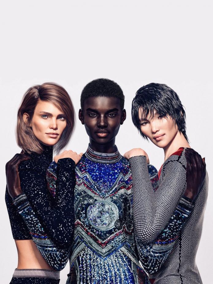 Você sabe dizer se estas modelos da campanha da Balmain são reais ou não?