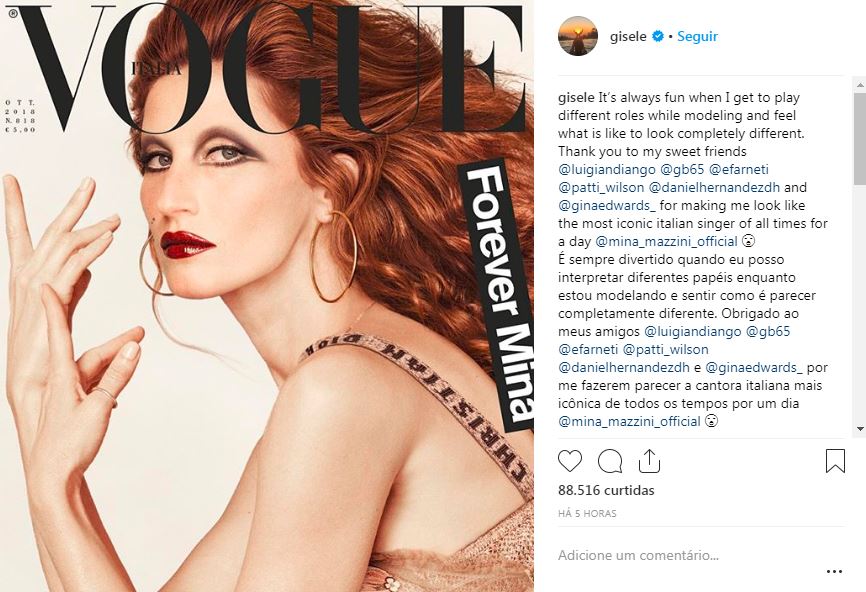 gisele-bundchen-vogue-italia Gisele Bundchen apareceu quase irreconhecivel em capa de revista