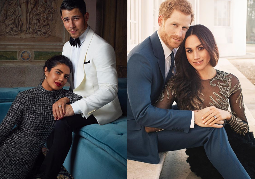 Priyanka e Nick Jonas copiaram foto de noivado de Meghan Markle e Harry?