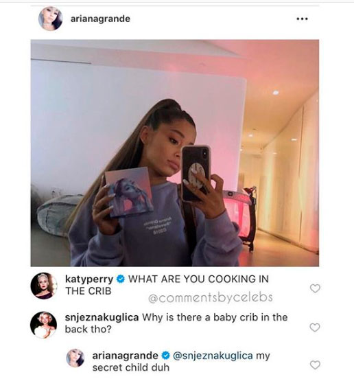ariana-grande-publica-foto-com-um-berco-no-fundo