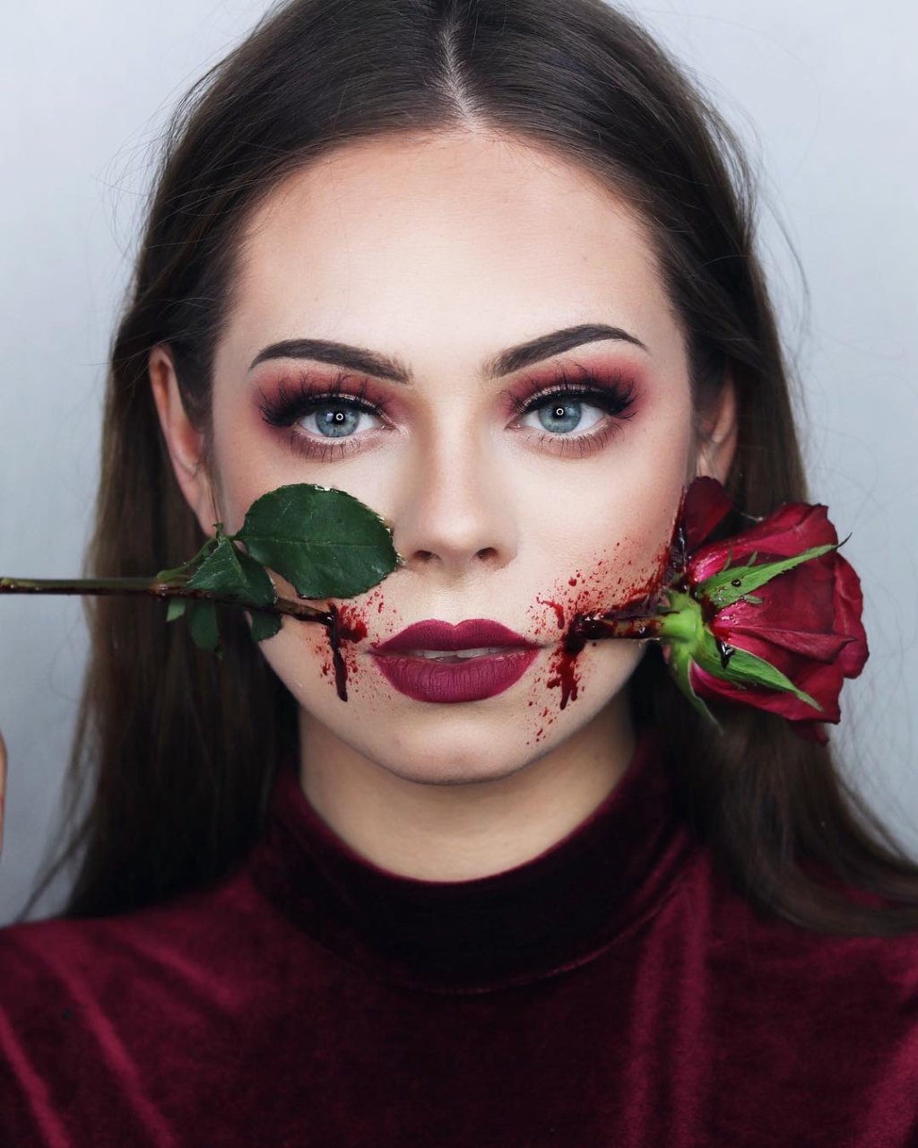 maquiagem-halloween-rosa