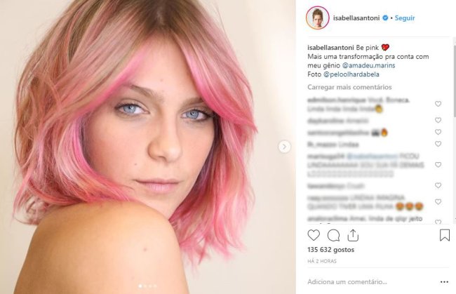 isabella-santoni-cabelo-rosa-transformacao isabella-santoni-cabelo-rosa-transformacao